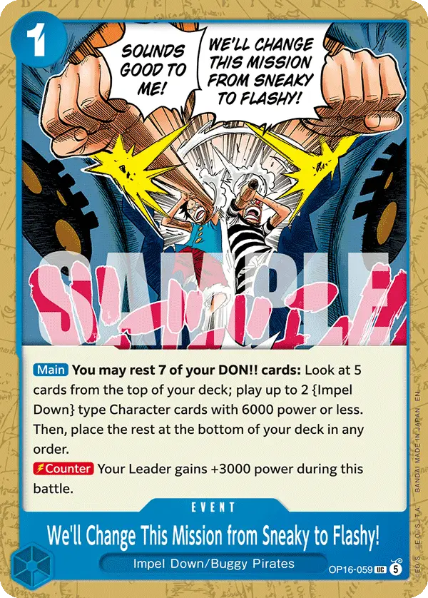 We'll Change This Mission from Sneaky to Flashy!, The Time of Battle OP16-059