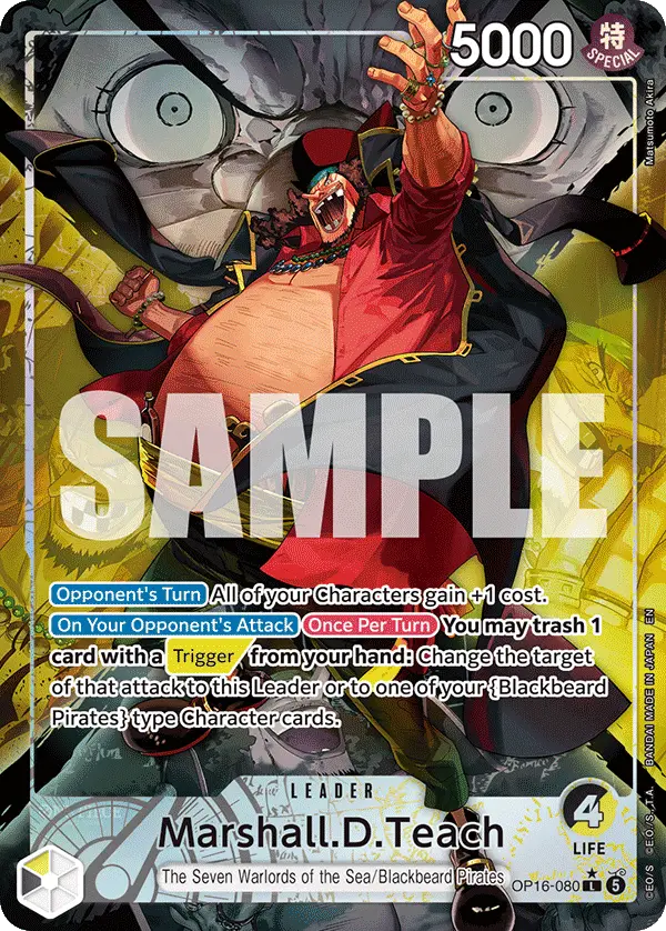 Marshall.D.Teach (Alt Art), The Time of Battle OP16-080