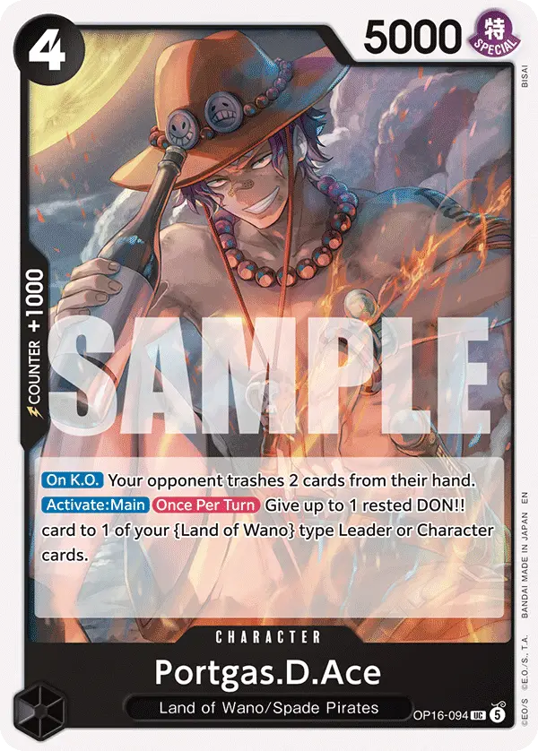 Portgas.D.Ace, The Time of Battle OP16-094