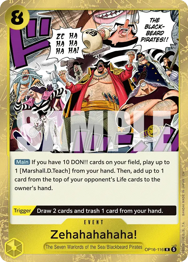 Zehahahahaha!, The Time of Battle OP16-116