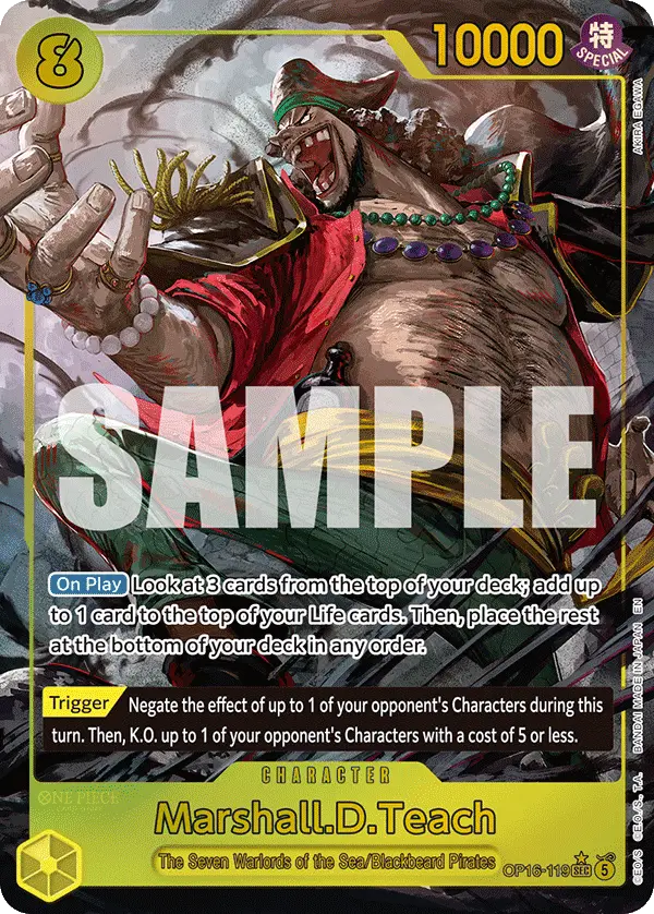 Marshall.D.Teach (Alt Art), The Time of Battle OP16-119