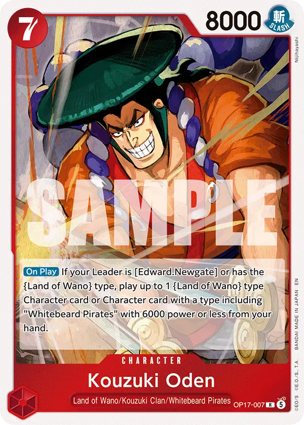 Kouzuki Oden, The World's Strongest Warriors OP17-007
