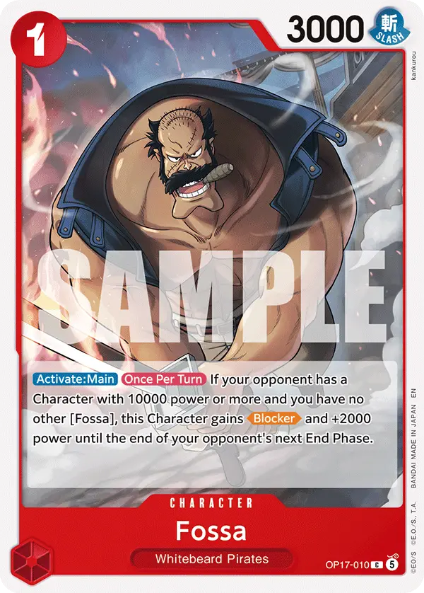 Fossa, The World's Strongest Warriors Release Event Cards OP17-010