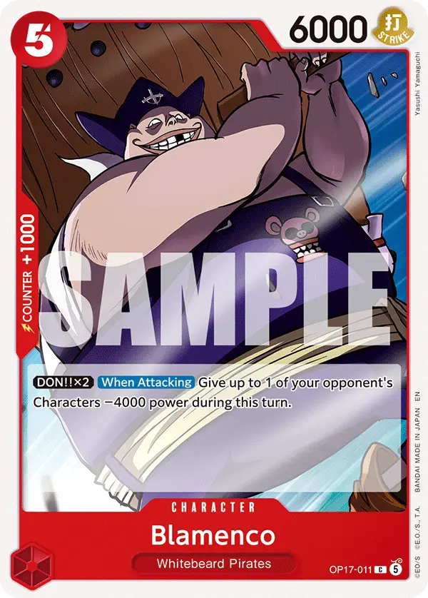 Blamenco, The World's Strongest Warriors Release Event Cards OP17-011