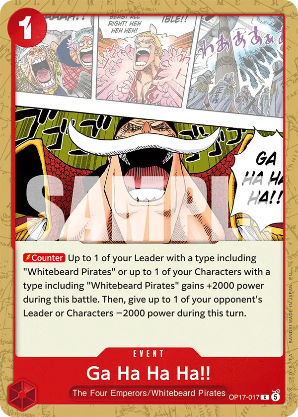 Ga Ha Ha Ha!!, The World's Strongest Warriors OP17-017