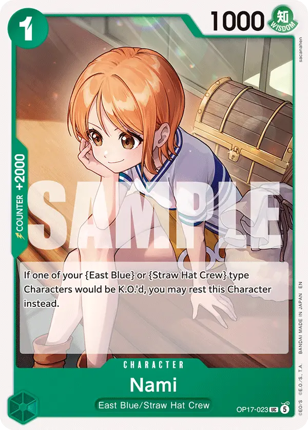 Nami, The World's Strongest Warriors Release Event Cards OP17-023