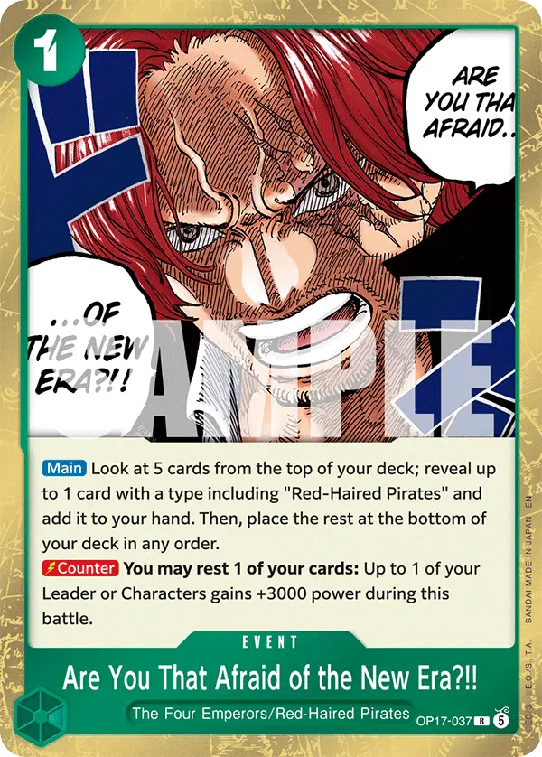 Are You That Afraid of the New Era?!, The World's Strongest Warriors OP17-037