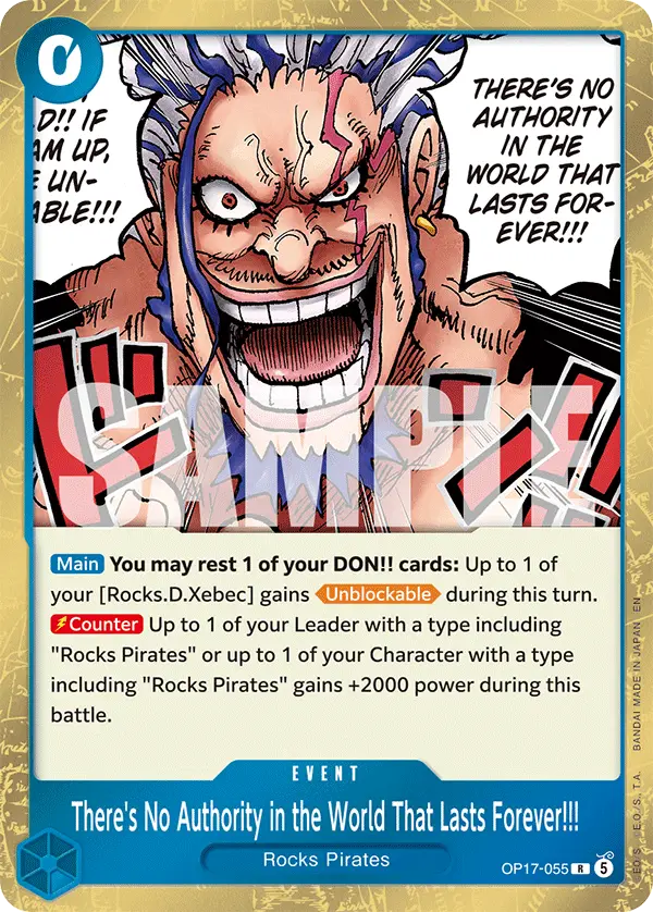 There's No Authority in the World That Lasts Forever!!!, The World's Strongest Warriors OP17-055