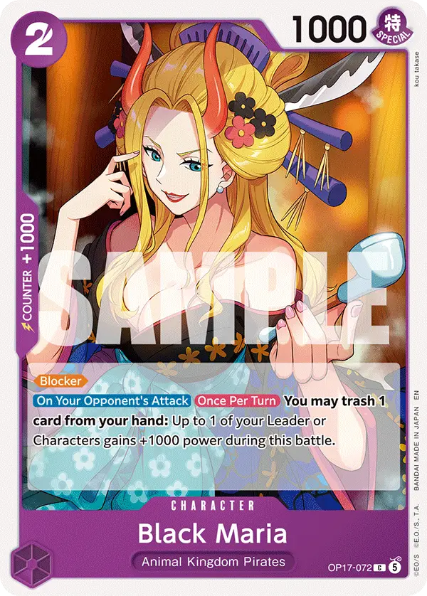 Black Maria, The World's Strongest Warriors OP17-072