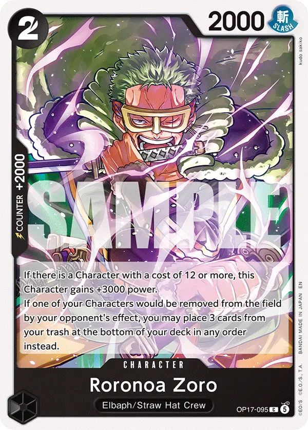 Roronoa Zoro, The World's Strongest Warriors OP17-095
