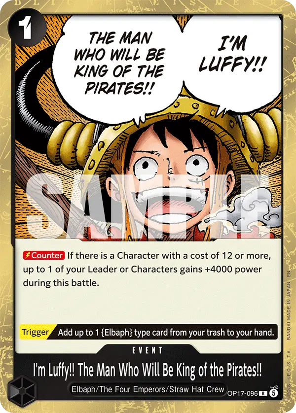 I'm Luffy!! The Man Who Will Be King of the Pirates!!, The World's Strongest Warriors OP17-096
