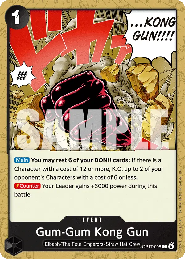 Gum-Gum Kong Gun, The World's Strongest Warriors OP17-098