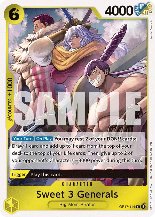 Sweet 3 Generals, The World's Strongest Warriors OP17-114
