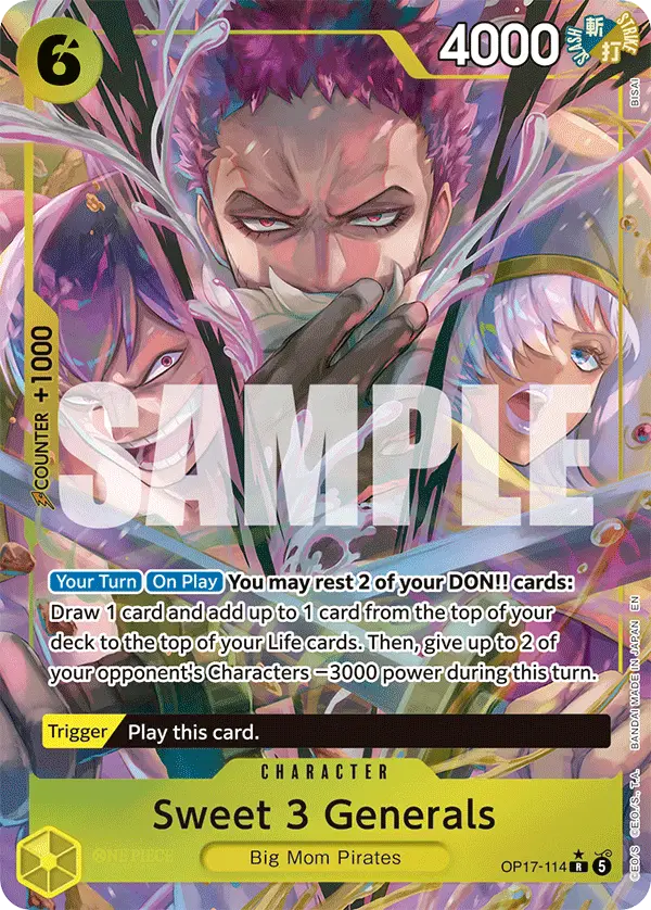 Sweet 3 Generals (Alt Art), The World's Strongest Warriors OP17-114