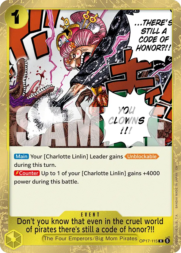 Don't you know that even in the cruel world of pirates there's still a code of honor?!!, The World's Strongest Warriors OP17-115