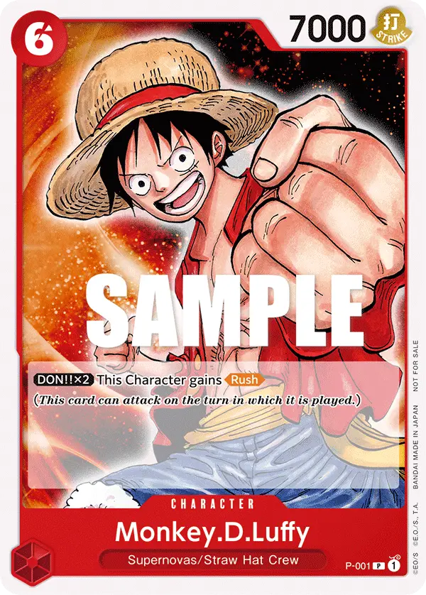 Monkey.D.Luffy, One Piece Demo Deck Cards P-001
