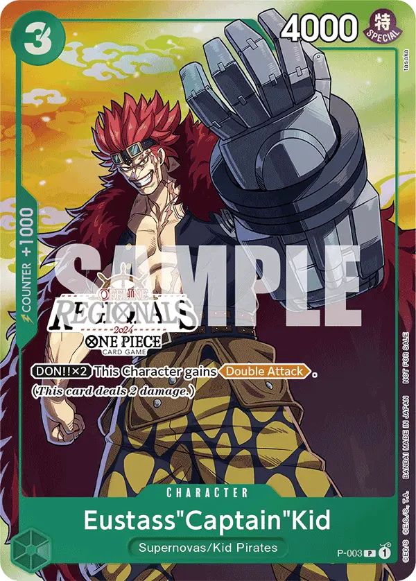 Eustass"Captain"Kid (Offline Regional 2024 Vol. 2 Finalist), One Piece Promotion Cards P-003