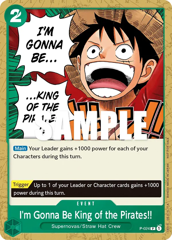 I'm Gonna Be King of the Pirates!!, One Piece Promotion Cards P-024