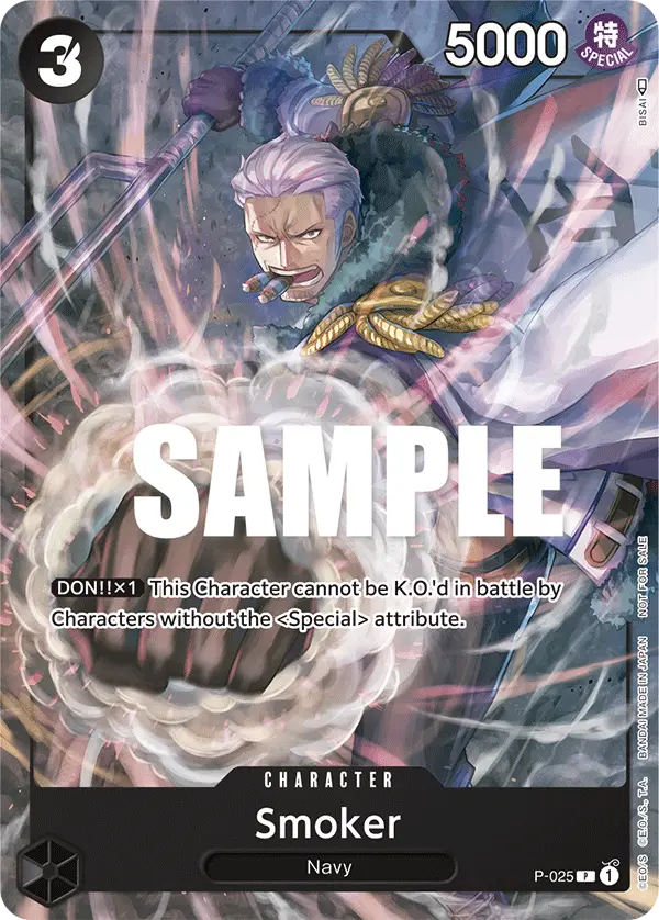 Smoker (Pre-Release), One Piece Promotion Cards P-025