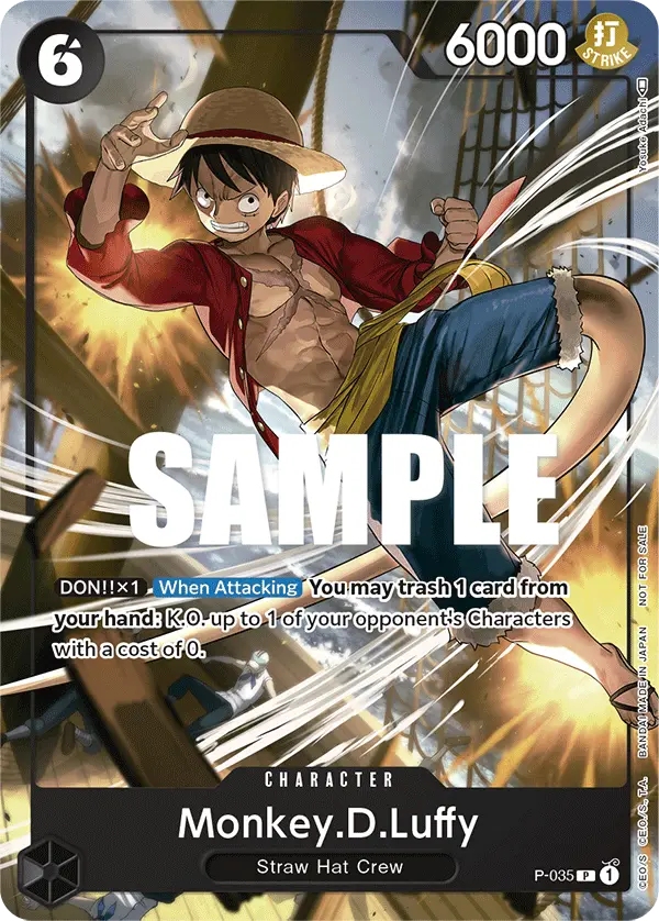 Monkey.D.Luffy (Pirates Party Vol. 3), One Piece Promotion Cards P-035