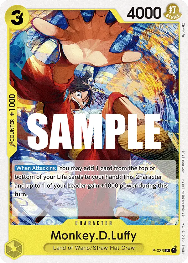 Monkey.D.Luffy (Pre-Release Tournament), One Piece Promotion Cards P-036