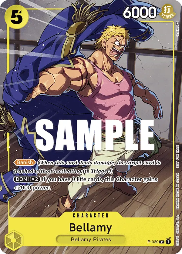 Bellamy (Pirates Party Vol. 4), One Piece Promotion Cards P-039