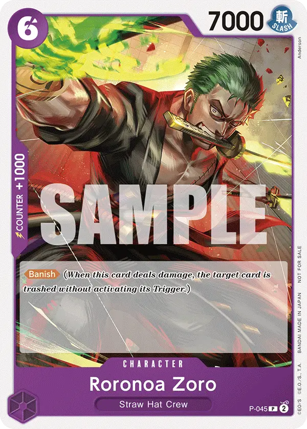 Roronoa Zoro (OP-06 Pre-Release Tournament Participant), One Piece Promotion Cards P-045