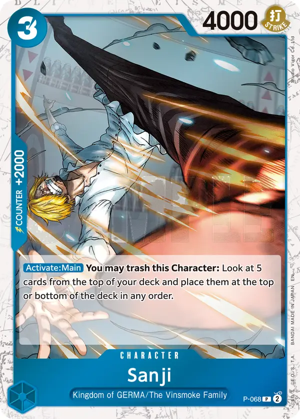 Sanji (Pirate Foil), Premium Booster -The Best- Vol. 2 P-068