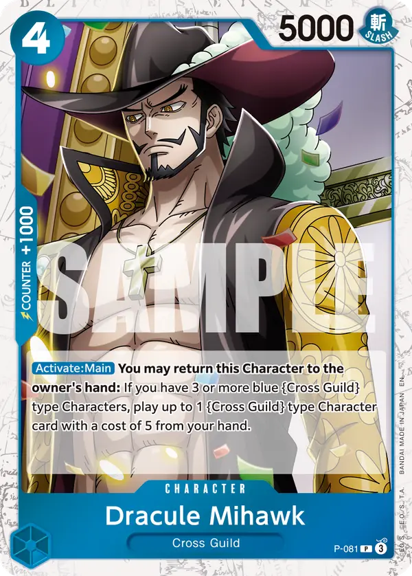 Dracule Mihawk (Pirate Foil), Premium Booster -The Best- Vol. 2 P-081