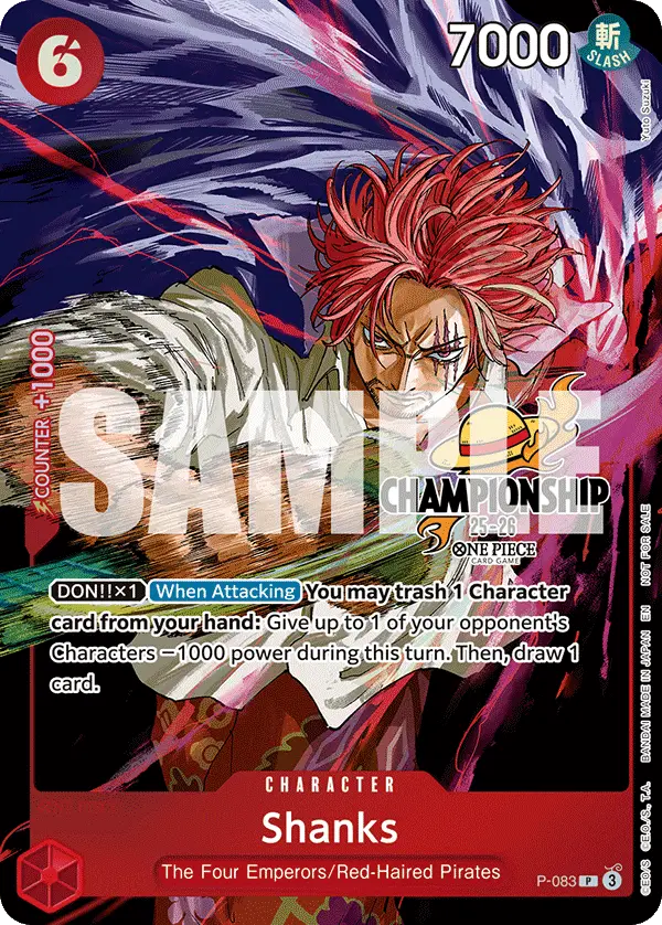 Shanks (CS 25-26 Event Pack Finalist Ver.), One Piece Promotion Cards P-083
