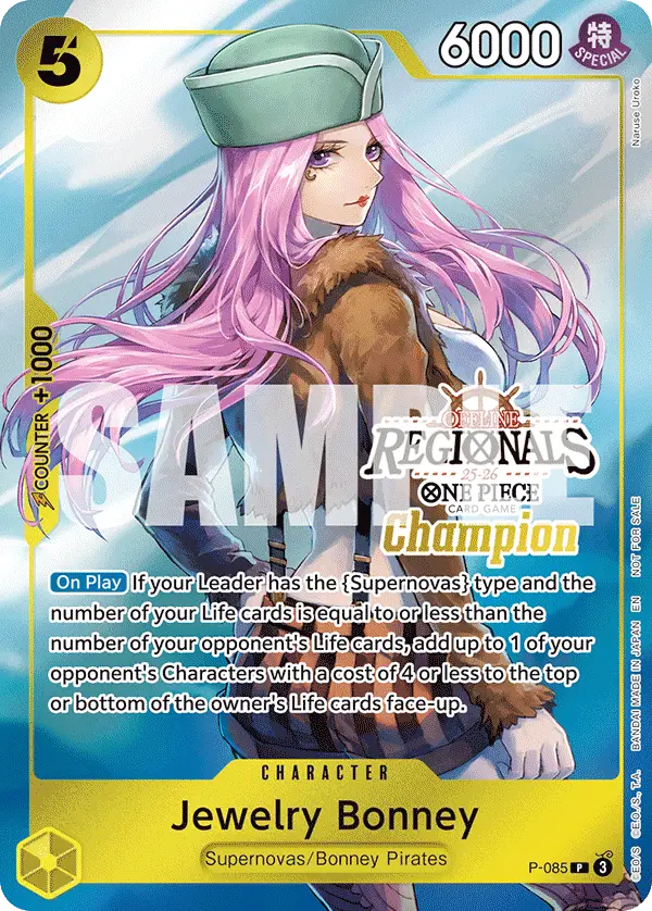 Jewelry Bonney (Offline Regional Champion Card Set 2025 Vol.2), One Piece Promotion Cards P-085