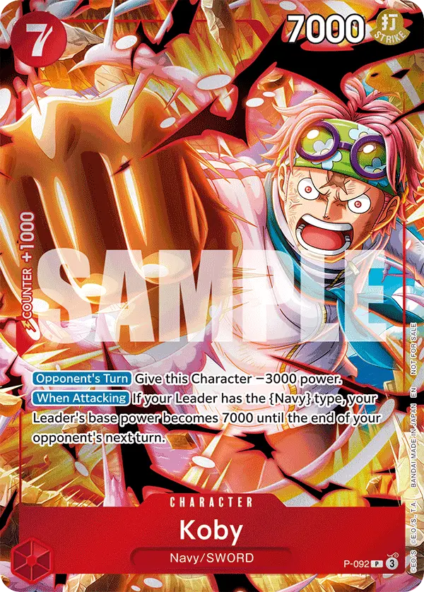 Koby (CS 26-27 Event Pack Finalist Ver.), One Piece Promotion Cards P-092