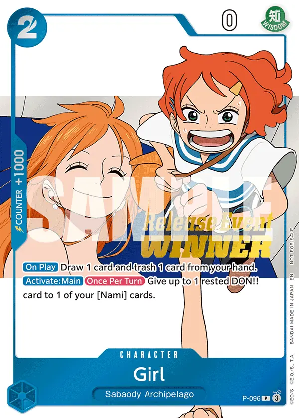 Girl (OP14 Release Event Winner), One Piece Promotion Cards P-096