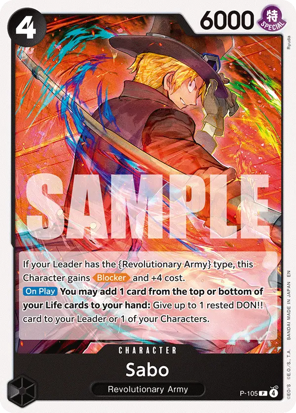 Sabo, Starter Deck 35 RED/BLACK Sabo P-105