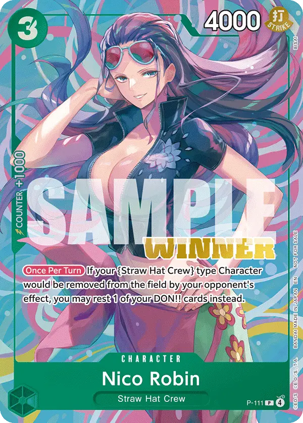 Nico Robin (Heroines Battle Winner Pack), One Piece Promotion Cards P-111