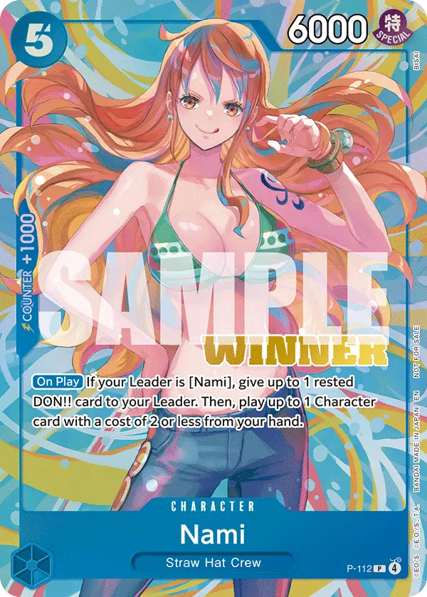 Nami (Heroines Battle Winner Pack), One Piece Promotion Cards P-112