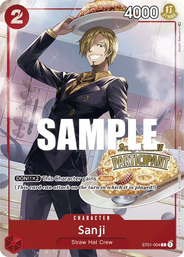 Sanji (Online Regional 2023 Winner), One Piece Promotion Cards ST01-004