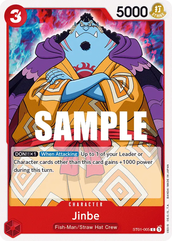 Jinbe, One Piece Demo Deck Cards ST01-005