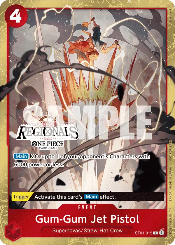 Gum-Gum Jet Pistol (Offline Regional 2024 Finalist), One Piece Promotion Cards ST01-015