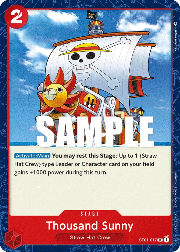 Thousand Sunny, One Piece Demo Deck Cards ST01-017