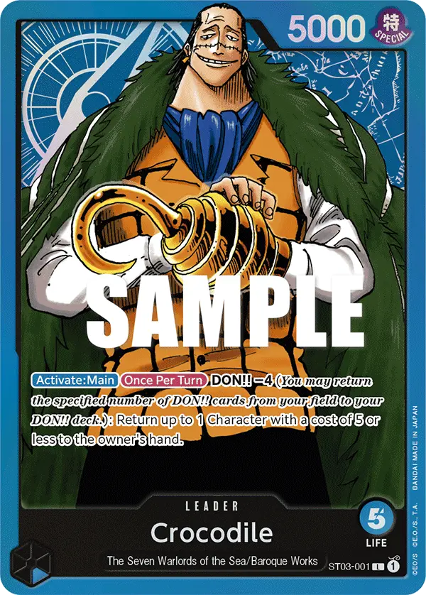 Crocodile, Starter Deck 3 The Seven Warlords of The Sea ST03-001