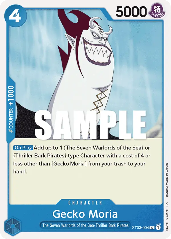 Gecko Moria, Starter Deck 3 The Seven Warlords of The Sea ST03-004