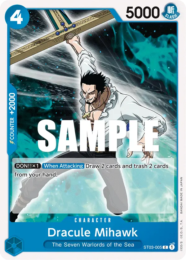 Dracule Mihawk, Starter Deck 3 The Seven Warlords of The Sea ST03-005