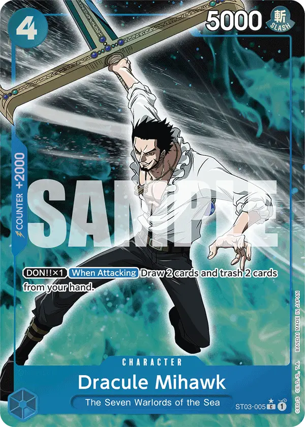 Dracule Mihawk (Full Art), Premium Booster -The Best- ST03-005
