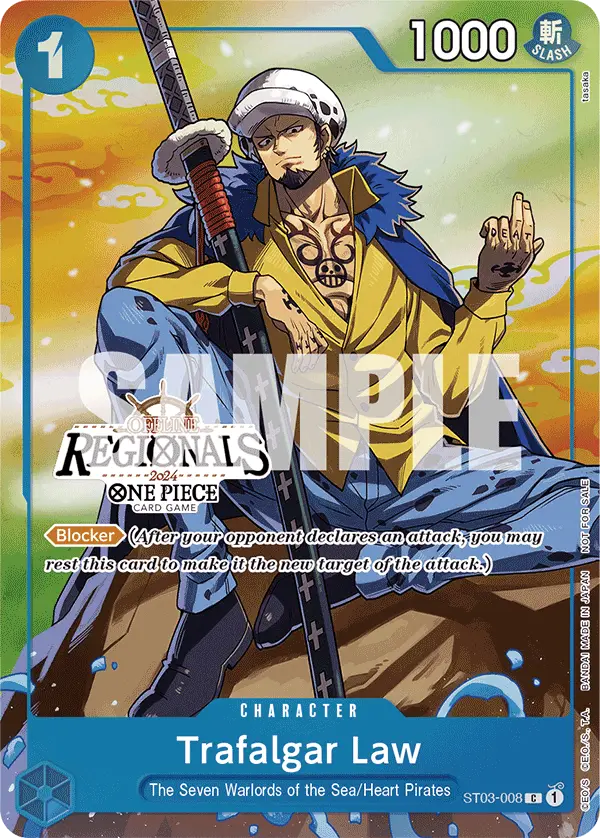Trafalgar Law (Offline Regional 2024 Vol. 2 Winner), One Piece Promotion Cards ST03-008