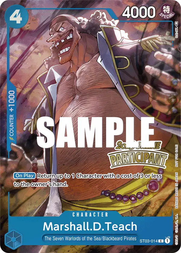 Marshall.D.Teach (Online Regional 2023 Winner), One Piece Promotion Cards ST03-014