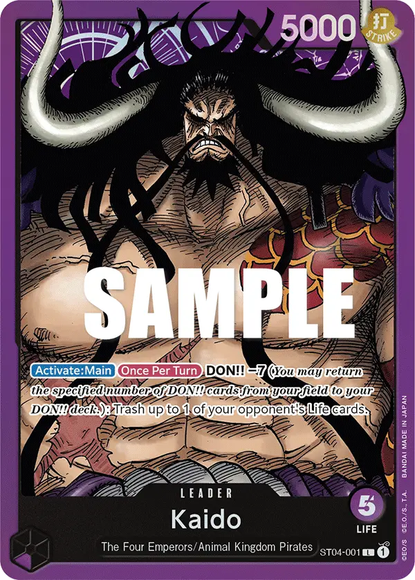 Kaido, Starter Deck 4 Animal Kingdom Pirates ST04-001
