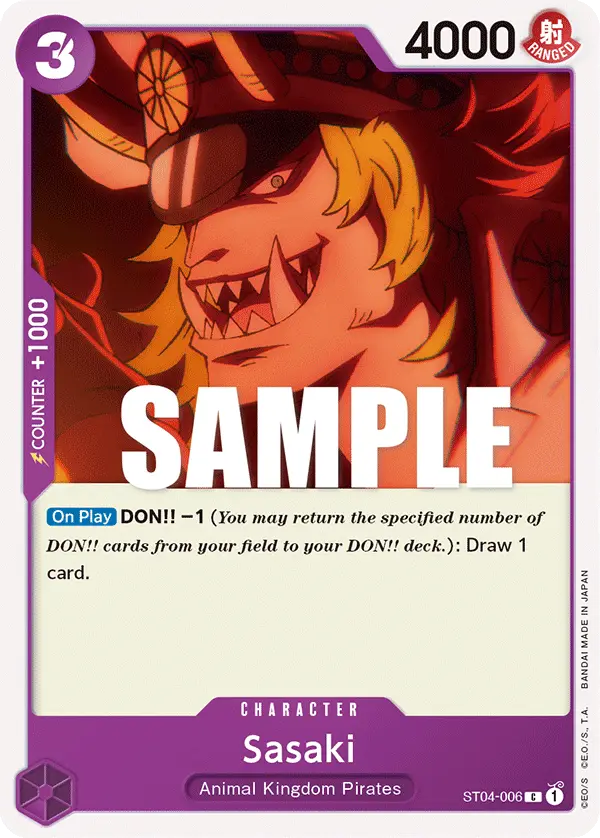 Sasaki, Starter Deck 4 Animal Kingdom Pirates ST04-006