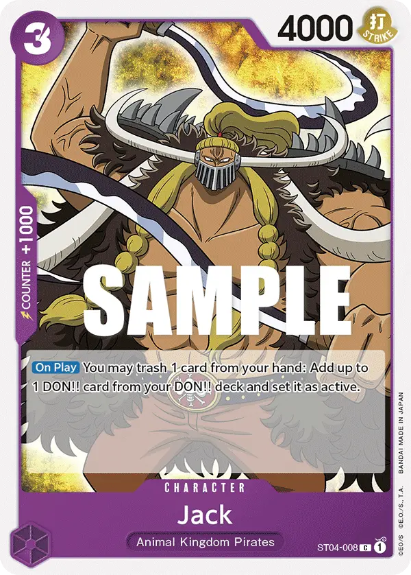Jack, Starter Deck 4 Animal Kingdom Pirates ST04-008