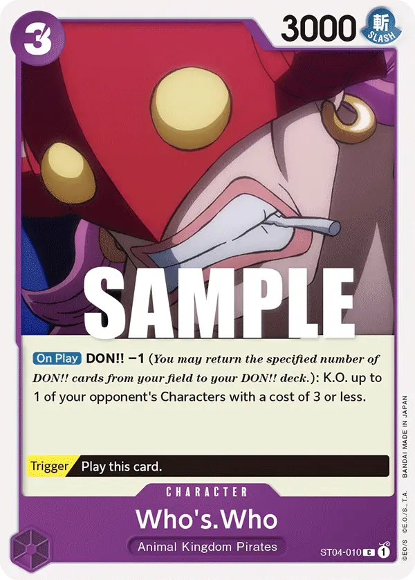 Who's.Who, Starter Deck 4 Animal Kingdom Pirates ST04-010